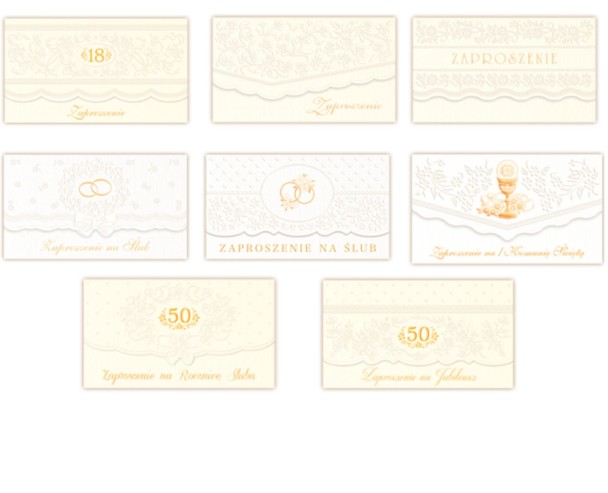 Zaproszenie duże "Elegance" Merigraf 987